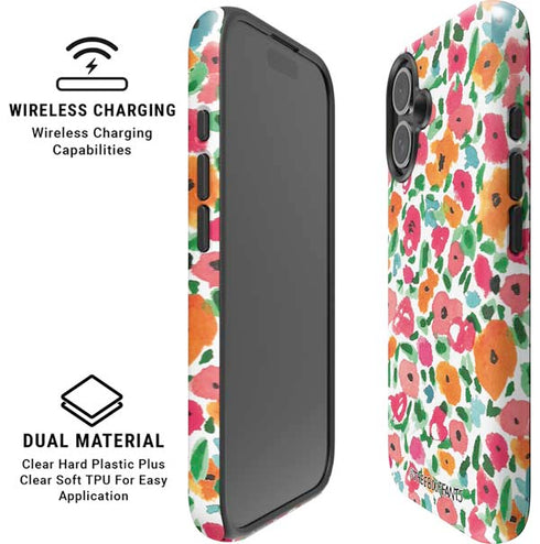Bouffants and Broken Hearts Watercolor Floral iPhone 16 Plus Magsafe Impact Case